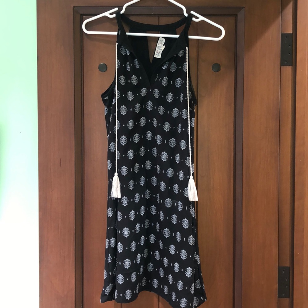 Black summer tassle dress